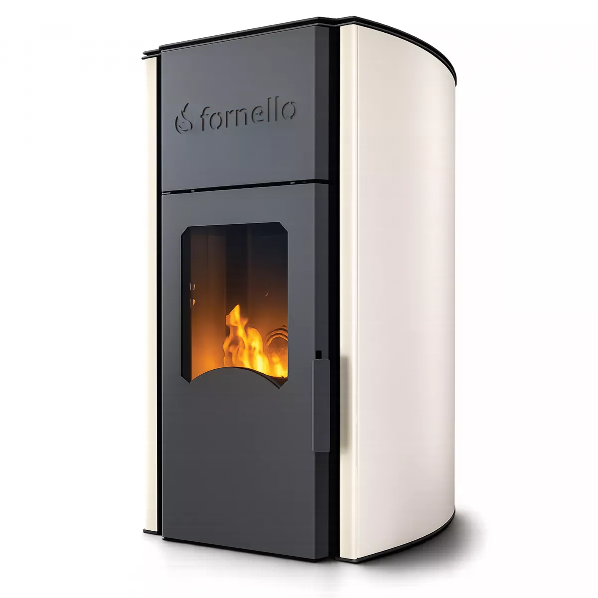 Termoșemineu pe peleți Fornello Royal Ivory 25 kW miniatură 2